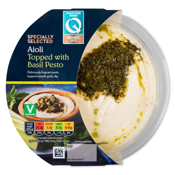 Specially Selected Aioli Dip Topped With Basil Drizzle 150g